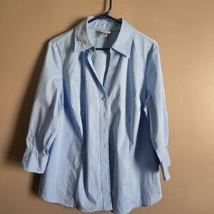 Worthington Pale Blue Women's Stretch Shirt
